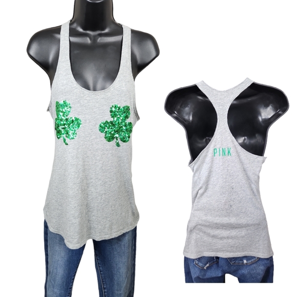 VS PINK St. Paddy's Day Shamrock Tank - Picture 4 of 8